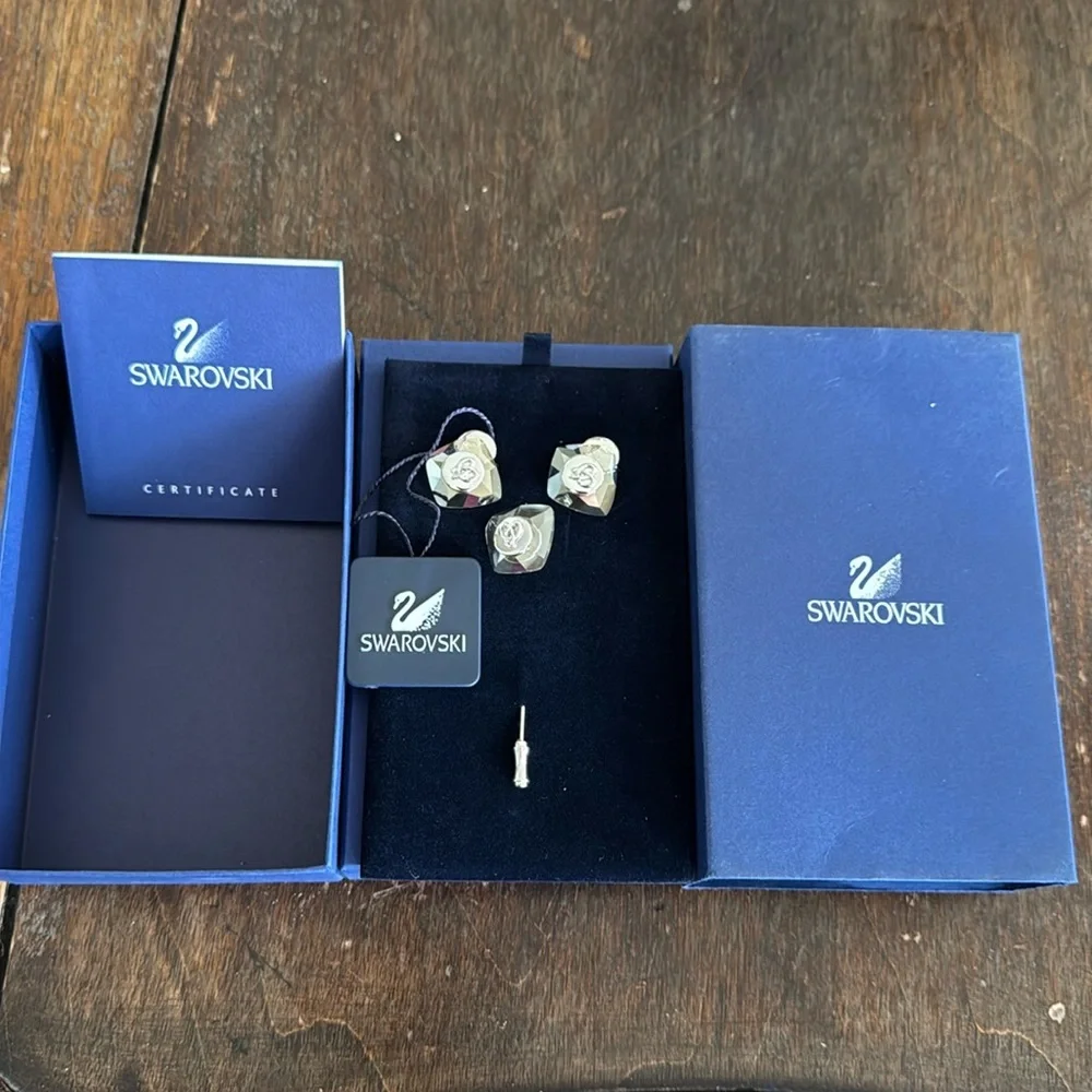 Swarovski Cuff Links and Tie Pin